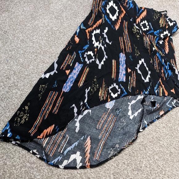 Dex high-low Navajo pattern black colourful midi sundress - Picture 8 of 11